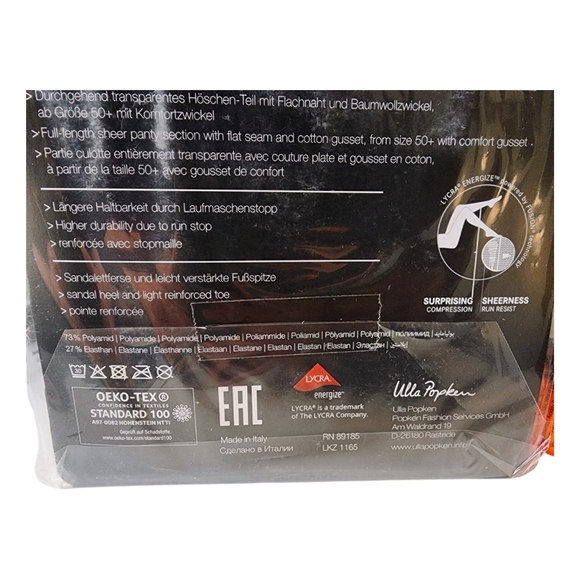 Ulla Popken Sheer Nude Support Tights Sandal Toes Size 20/22 US - Picture 3 of 5